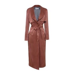 House of CB Medelie Copper Satin Duster Coat XS